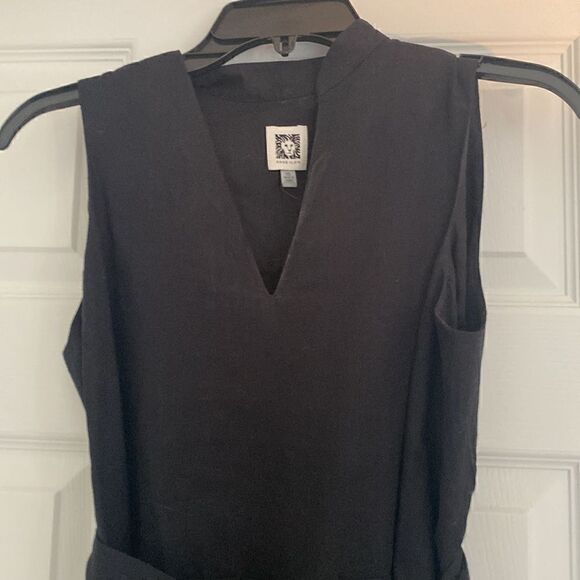 NWT Anne Klein black linen maxi dress size XS - Picture 2 of 6